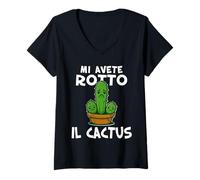 Womens Basta mi avete rotto il cactus, Non ne posso più Irriverente V-Neck T-Shirt