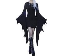 SHANHE Women's Bat Style Gothic Short Dress Plus Size 3XL-Black,XXXL
