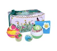 Bomb Cosmetics You Grow Girl Handmade Wrapped Bath & Body Set with Essential Oils, Includes Bath Bombs, Soap, Bath Mallow & Bath Creamer