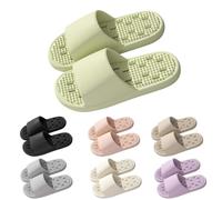 Women's Bathing Sandals, Non-Slip Summer Slippers, Cuddly Mute House Slides, Quick Drying Shower Shoes, Plain Loving Couple Slippers, Soft Soles Slippers, White, 8 UK