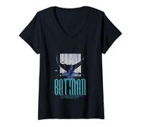 Womens Batman Gotham City Hero Dark Knight Art V-Neck T-Shirt