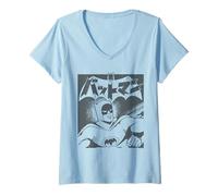 Women's Batman Kanji Logo Square V-Neck T-Shirt