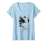 Women's Batman Robin Kanji Large Run V-Neck T-Shirt