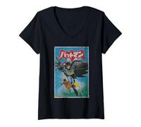 Women's Batman Robin Kanji Painted Cover V-Neck T-Shirt