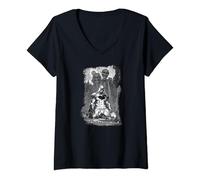 Womens Batman Sketchy Skeletons V-Neck T-Shirt