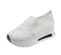 Women's Bavaria Flat Lace Breathable Sandals with Wedge Heel for Tennis, White, 9 UK