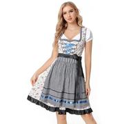 Women's Bavarian Dirndl Dress Traditional Beer Festival German Bavarian Outfit Traditional Beer Maid Costumes Bavarian Costume Beer Girl Costume for Bavarian Beer Carnival