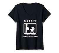 Women's BBQ Quotes for Shirts. Funny Fat Man T Shirt V-Neck T-Shirt