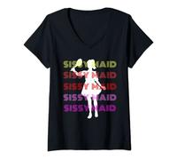 Womens BDSM Sissy Maid Training Submissive Kink Punishment V-Neck T-Shirt