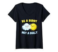 Womens Be A Buddy Not A Bully - Stop Bullying Gift V-Neck T-Shirt