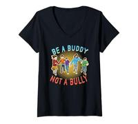 Women's Be A Buddy Not A Bully Unity Day Anti-Bullying V-Neck T-Shirt