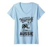Women's Be an Aussie Funny Australian Shepherd V-Neck T-Shirt