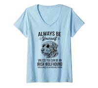 Women's Be an Irish Wolfhound Dog Funny Irish Wolfhound V-Neck T-Shirt