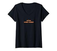 Women's Be Cool Honey Bunny Ears Retro Easter T-Shirt V-Neck T-Shirt