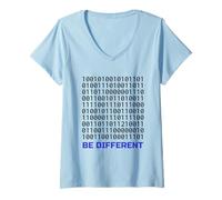 Women's Be Different Binary Code Design | Nerd Coding Programmer IT V-Neck T-Shirt