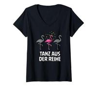 Womens Be Different Mut Flamingo Crazy Dancing Dance from The Range V-Neck T-Shirt