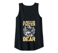 Womens Be Faster Than the Bear Mountaineer Funny Hiking Hiker Tank Top