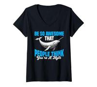 Womens Be So Awesome That People Think You're A Myth - V-Neck T-Shirt