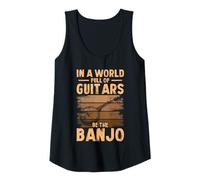 Womens Be The Banjo Player Retro Country Bluegrass Tank Top