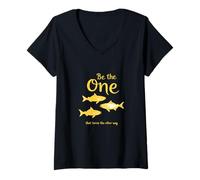 Womens Be The One That Turns The Other Way Inspirational Quote V-Neck T-Shirt