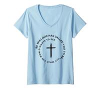 Women's Be Who God Has Called You to Become Religious Philosophy V-Neck T-Shirt