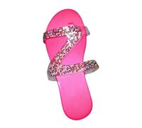 Women's Beach Flip Flops & Pool Slides Flat Rhinestone | Thong Sandals Split-Toe Slip-On Anti-Skid Lightweight Sparkly Summer Casual Outdoor Slides