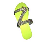 Women's Beach Flip Flops & Pool Slides Flat Rhinestone | Thong Sandals Split-Toe Slip-On Anti-Skid Lightweight Sparkly Summer Casual Outdoor Slides
