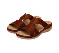 Women's Beach Sandals, Summer Outdoor Sandals, Ergonomic Trekking Sandals, Non-Slip Hiking Sandals, Leisure Beach Slides, Fashionable Slippers, Slim and Comfortable Silhouette Slippers, brown, 8.5 UK