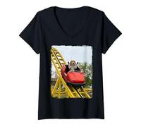 Women's Beagle Rollercoaster V-Neck T-Shirt