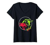 Women's Bear Bull - Day Trader and Investor Trading V-Neck T-Shirt