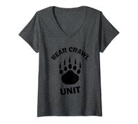 Womens Bear Crawl Unit T Shirt V-Neck T-Shirt