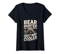 Women's Bear Hunter Like A Normal Hunter Only Way Cooler V-Neck T-Shirt