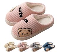 Womens Bear Slippers Cute Mens Slippers Slip On Homes Sliders Lovely Animal Sliders Couple Bedroom Slides Funny Memory Foam Slides Ladies House Shoes Gift For Her Him Leisure Mules Shoes