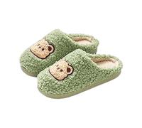 Womens Bear Slippers Womens Bear Slippers Couple Home Shoes Fluffy Memory Foam Slipper Novelty House Shoes Cozy Faux Fur Fleece Lined Slipper Winter Warm Sliders Soft Comfy Sliders