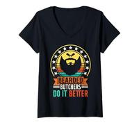 Women's Bearded Butchers Do It Better V-Neck T-Shirt