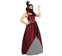 Women's Bearded Lady Circus Fancy Dress Costume Small