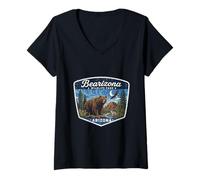 Women's Bearizona Wildlife Park Arizona Bear Eagle Wolf Nature V-Neck T-Shirt