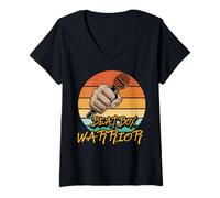 Womens Beatbox Music Old School Rap Microphone Beatboxer V-Neck T-Shirt