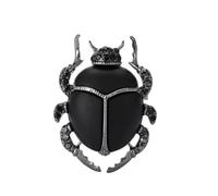 Womens Beautiful Enamel Beetle Insect Brooch Pin Party Accessory Black4425