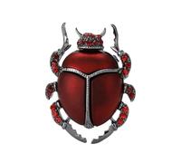 Womens Beautiful Enamel Beetle Insect Brooch Pin Party Accessory Red4425