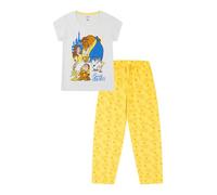 Womens Beauty and the Beast Long Cotton Pyjama Set Ladies PJ's (8-10)