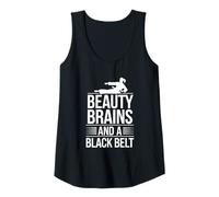 Womens Beauty Brains Karate Pride Quote Tank Top