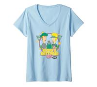 Womens Beavis and Butt-Head Golf Club '93 Distressed Portrait V-Neck T-Shirt