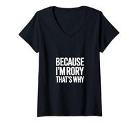 Women's Because I'm Rory That's Why V-Neck T-Shirt