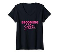 Women's Becoming Her. V-Neck T-Shirt