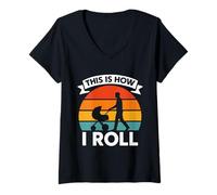 Womens Becoming THIS IS HOW I ROLL Funny Soon-to-be Dad V-Neck T-Shirt