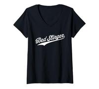 Women's Bed Slinger 3D Printing Nerds Maker V-Neck T-Shirt