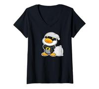 Womens Bedman Duck Superhero Super Powers Sleep Well V-Neck T-Shirt