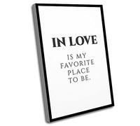Womens Bedroom Decor,UnFramed Canvas Wall Art,Nursery Canvas Wall Art Boy,In Love Is My Favorite Place To Be,Motivational Gift,Modern Art,Minimalist Wall Art,Love,New Home Gift,12x16 In UnFramed Wall