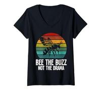 Womens Bee the Buzz for Bee Lover Bees V-Neck T-Shirt